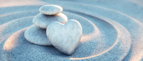 Tour en pierre avec un coeur en vagues de sable