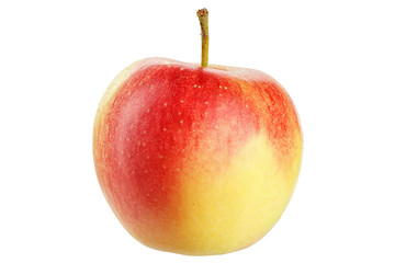 ripe apple on white background