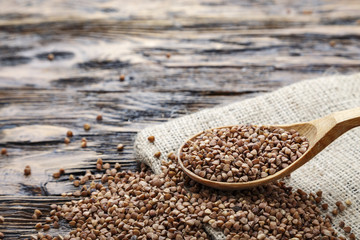 buckwheat groats space for text