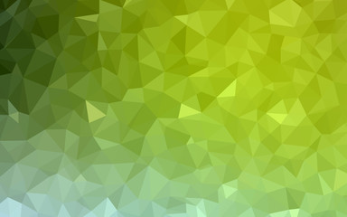 Light Green, Yellow vector abstract polygonal template.