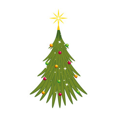 merry christmas tree icon