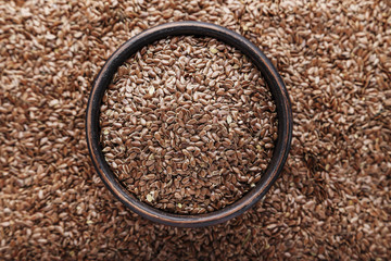 flax seeds in a plate