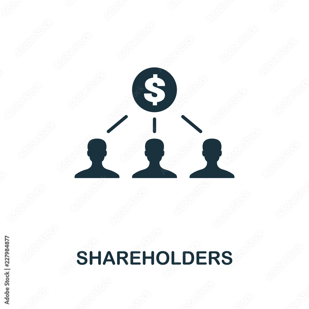 Poster shareholders icon. premium style design from crowdfunding icon collection. ui and ux. pixel perfect 