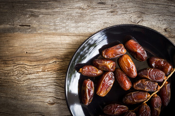 Dried date fruit.  High nutrition fruit. Arabic favorite fruit.