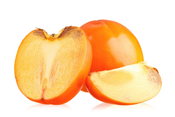ripe persimmon sliced