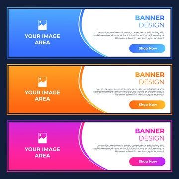 Modern Banner Designs with Different Colors