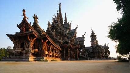 Sanctuary of Truth, Wooden Temple Thailand.