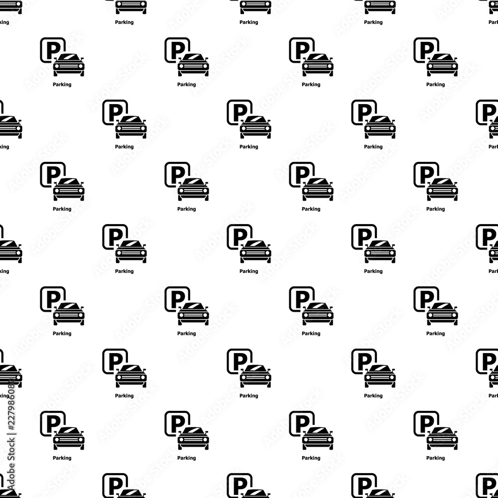 Poster parking pattern vector seamless repeating for any web design