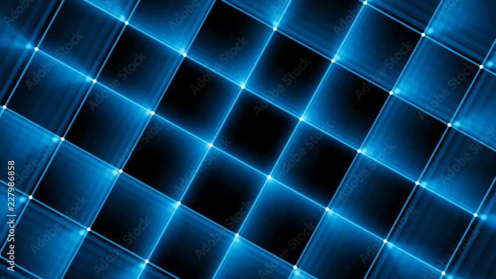 Poster Block chain concept. Network connection. 3D Rendering. Big data visualization. 4k rendering.