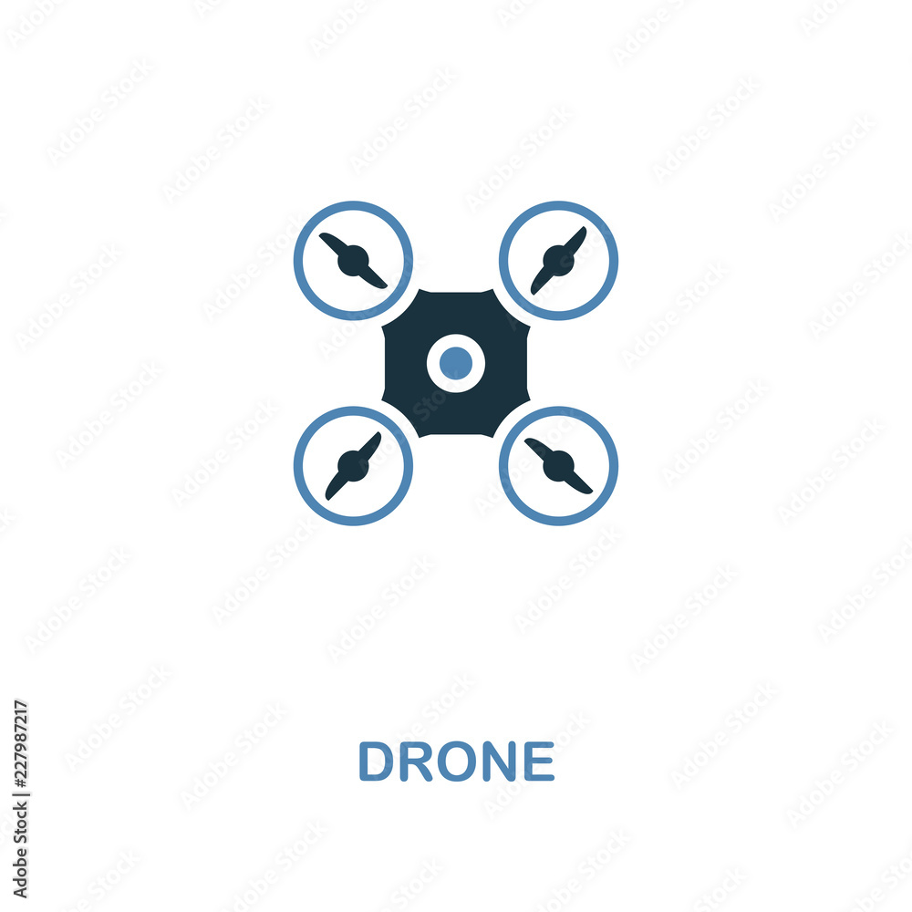 Poster drone icon in two colors design. premium style from smart devices icon collection. ui. illustration 