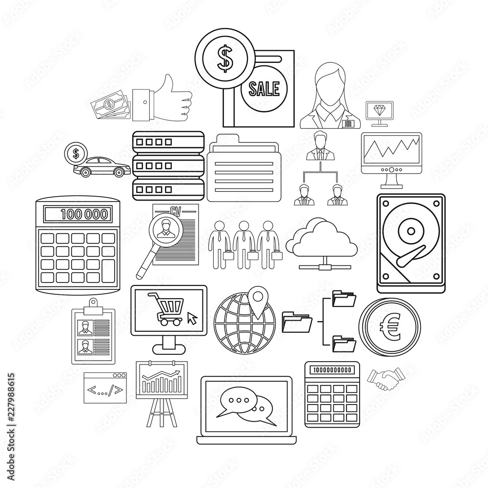 Poster merchant icons set. simple set of 25 merchant vector icons for web isolated on white background