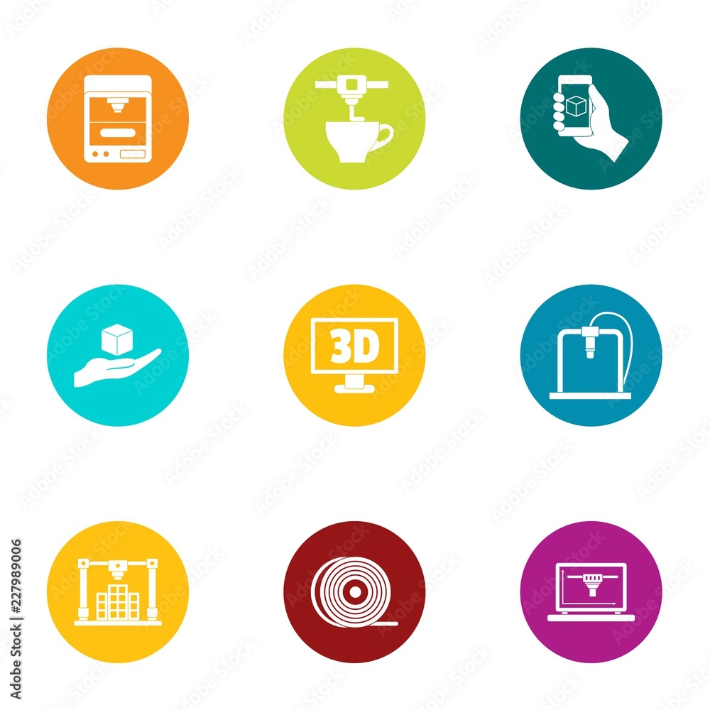 Poster coffee machine icons set. flat set of 9 coffee machine vector icons for web isolated on white backgr