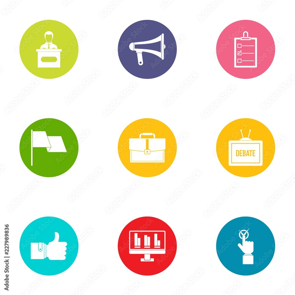 Poster insider information icons set. flat set of 9 insider information vector icons for web isolated on wh