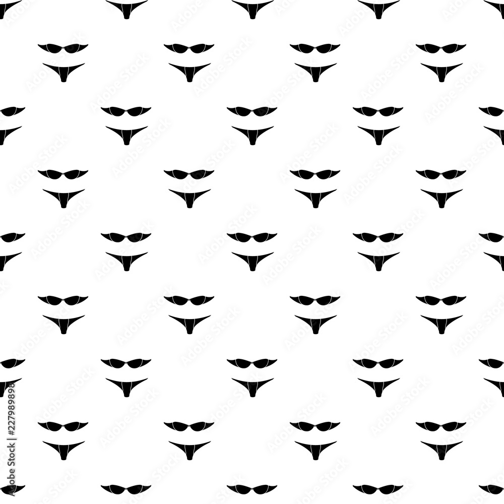 Poster retro bikini pattern vector seamless repeating for any web design