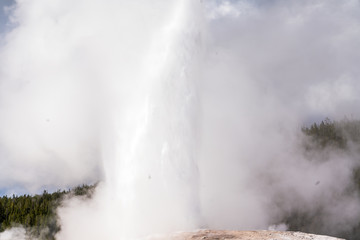 Fototapeta na wymiar Eruption at Yellow Stone National Park