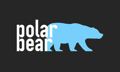 Polar Bear simple trendy logo. Minimal vector logo. Bear silhouette. Modern design