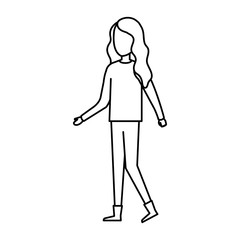 beautiful and young woman character