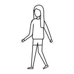 beautiful and young woman character