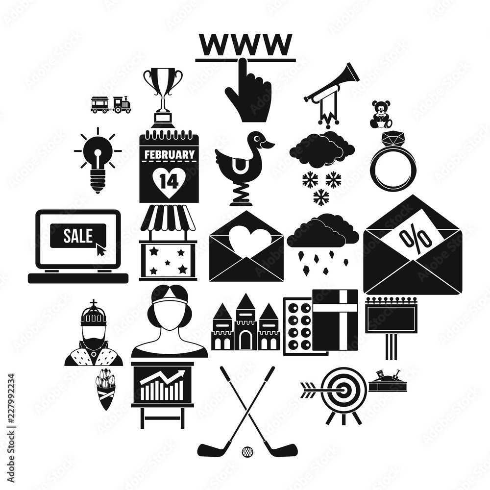 Poster standard icons set. simple set of 25 standard vector icons for web isolated on white background