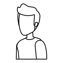 young and casual man character