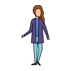 beautiful and young woman character