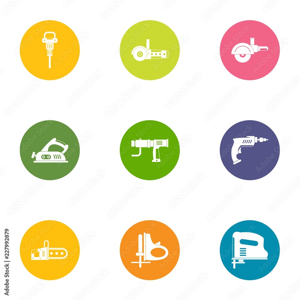 Poster effort icons set. flat set of 9 effort vector icons for web isolated on white background