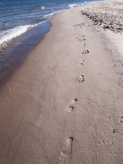 footprints in the sand