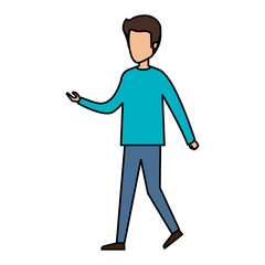 young and casual man character