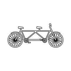 Fototapeta na wymiar tandem bicycle vehicle icon