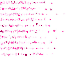 Hearts confetti flying vector background graphic design.