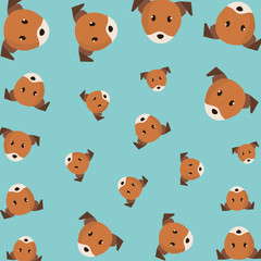 cute little dogs heads pattern