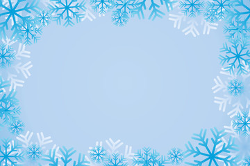 Fototapeta na wymiar Christmas blue background. Vector image. Snowflakes. Texture.