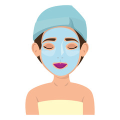 beautiful woman in treatment facial