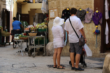 tourist family in Bari 