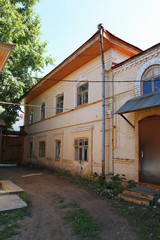 Old rustic yard  in late summer