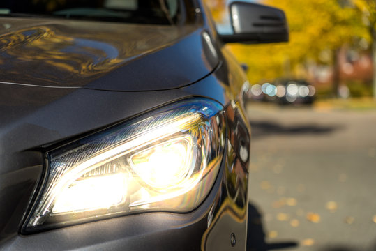 Herbst Lichttest PKW Scheinwerfer