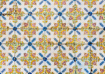 Vintage azulejos, traditional Portuguese tiles