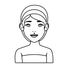 woman in towel treatment character