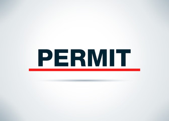 Permit Abstract Flat Background Design Illustration
