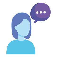 woman with speech bubble