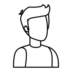 young and casual man character