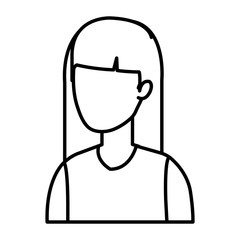 beautiful and young woman character