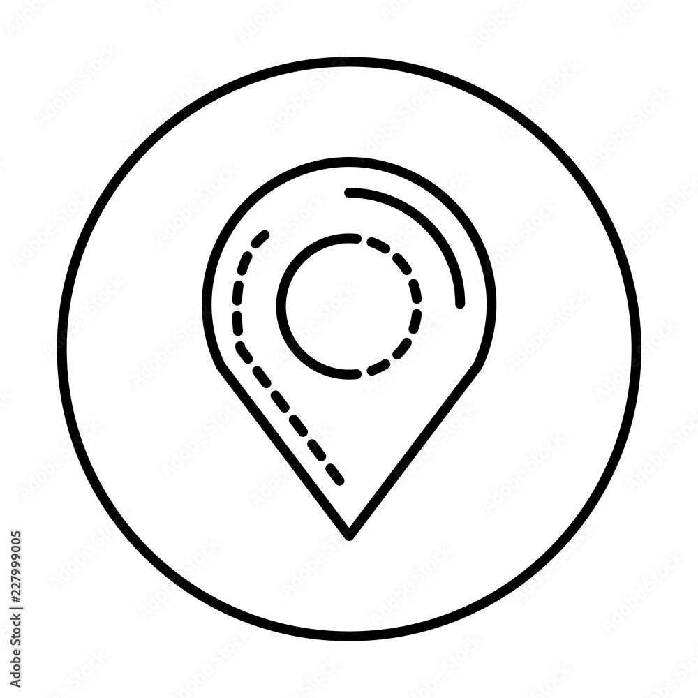 Poster pin pointer location icon