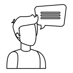man with speech bubble