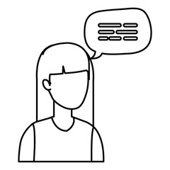 Obraz premium woman with speech bubble