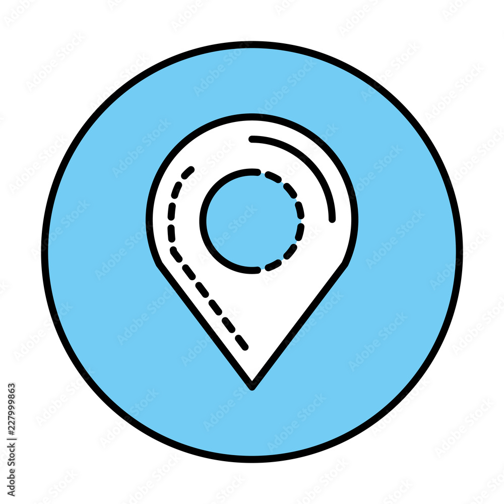 Poster pin pointer location icon