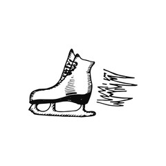 skates icon. sketch isolated object