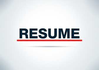 Resume Abstract Flat Background Design Illustration
