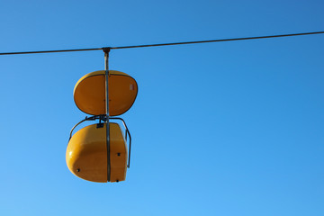 Sky Glider ride at seaside amusement park