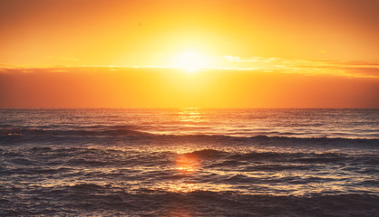 Beautiful sunrise over the sea